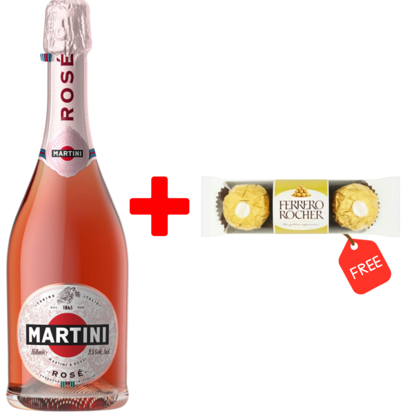 Martini Rose Demi-Sec 750ml + Free Ferrero Rocher 37.5g Chocolate Martini Rose Demi-Sec 750ml + Free Ferrero Rocher 37.5g Chocolate