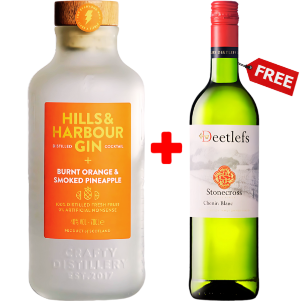 Hills & Harbour Distilled Gin Cocktail 700ml + 1 Free Deetlefs Chenin Blanc 75cl Hills & Harbour Distilled Gin Cocktail 700ml + 1 Free Deetlefs Chenin Blanc 75cl
