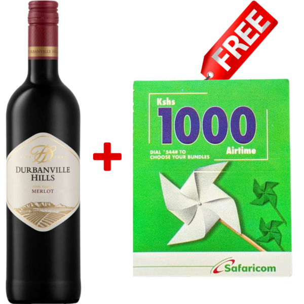 Copy of Copy of Social Media Product Ad (800 x 800 px) (26) Durbanville Hills Merlot 75cl + 1 Free 1000 Safaricom Airtime
