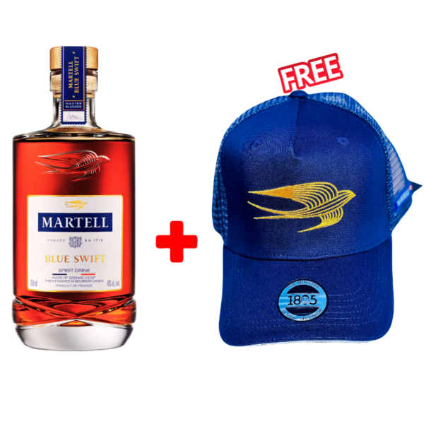 Martell Blue Swift 70cl + 1 Free Martel Cap Martell Blue Swift 70cl + 1 Free Martel Cap