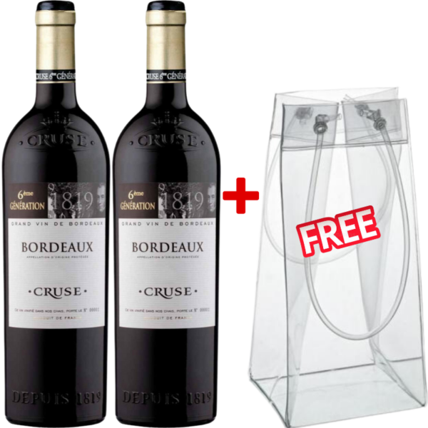 Copy of Copy of Social Media Product Ad (800 x 800 px) (5) 1819 Cruse Bordeaux Red Blend 75cl + 1 Free Wine Ice Bag