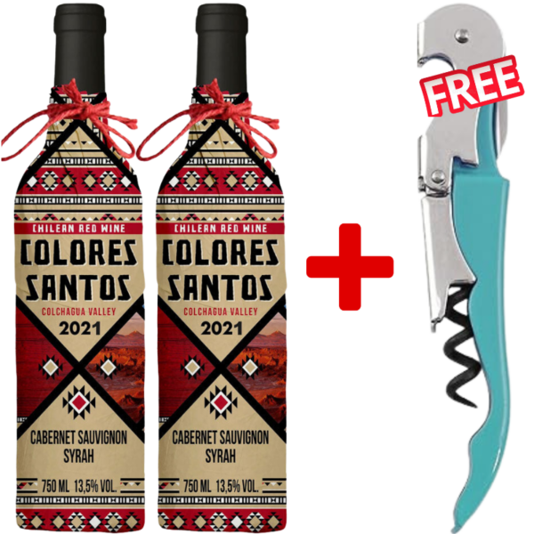 Copy of Copy of Social Media Product Ad (800 x 800 px) (800 x 800 px) 2 Colores Santos, Cabernet Sauvignon Syrah 75cl + 1 Free Avanza Corkscrew