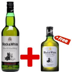 Black & White 750ml + Free Black & White 250ml