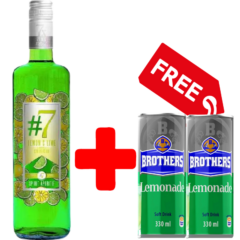 #7 Lemon & Lime Flavoured Gin 750ml+2 Free Brothers Lemonade 330ml