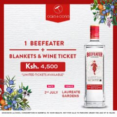 Beefeater Gin 750ml + Blankets and Wine Ticket