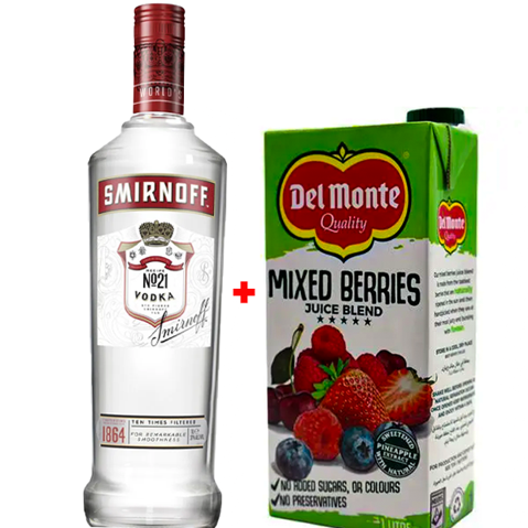 Buy 1 Smirnoff Red 750ml, Get Del Monte Mixed Berries Free Buy 1 Smirnoff Red 750ml, Get Del Monte Mixed Berries Free