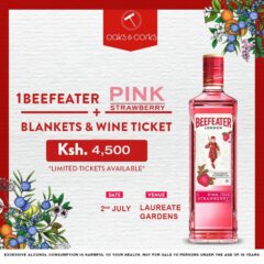 Beefeater Pink Strawberry 750ml + Blankets and Wine Ticket.