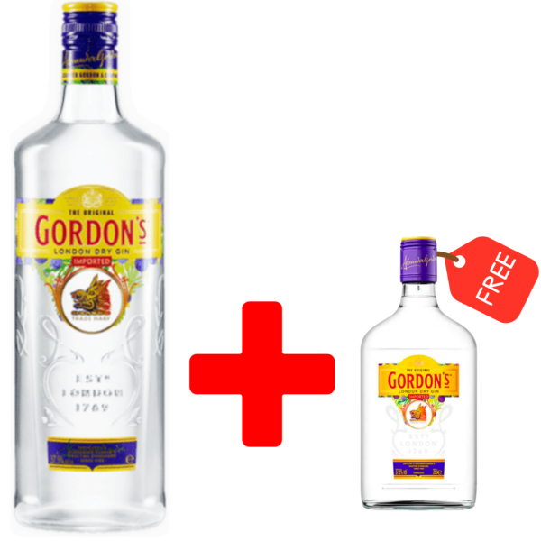 Gordon's Gin 1L + Free Gordon's Gin 350ml Gordon's Gin 1L + Free Gordon's Gin 350ml