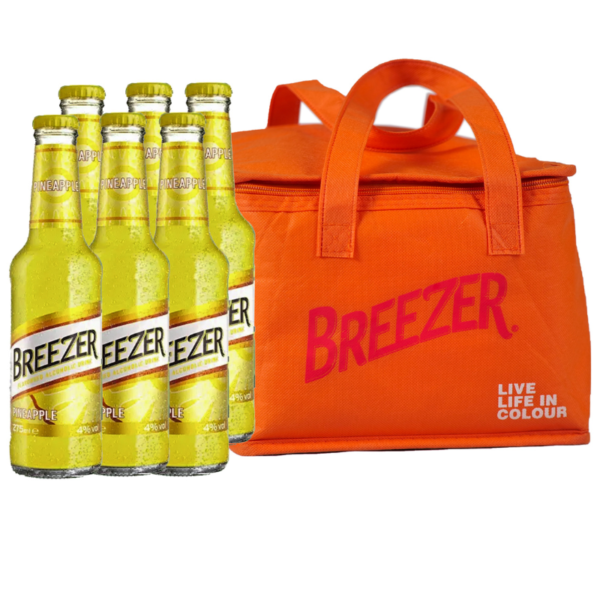 Bacardi Breezer Pineapple plus a free cooler bag Bacardi Breezer Pineapple plus a free cooler bag