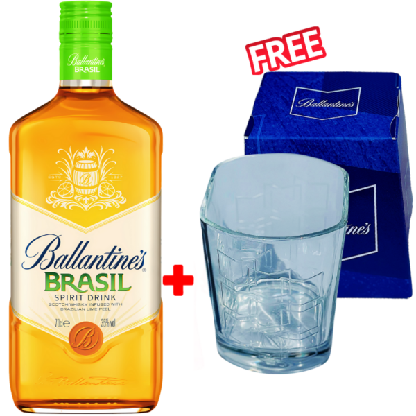 Ballantine’s Brasil Spirit 700ml +Ballantine Glasses