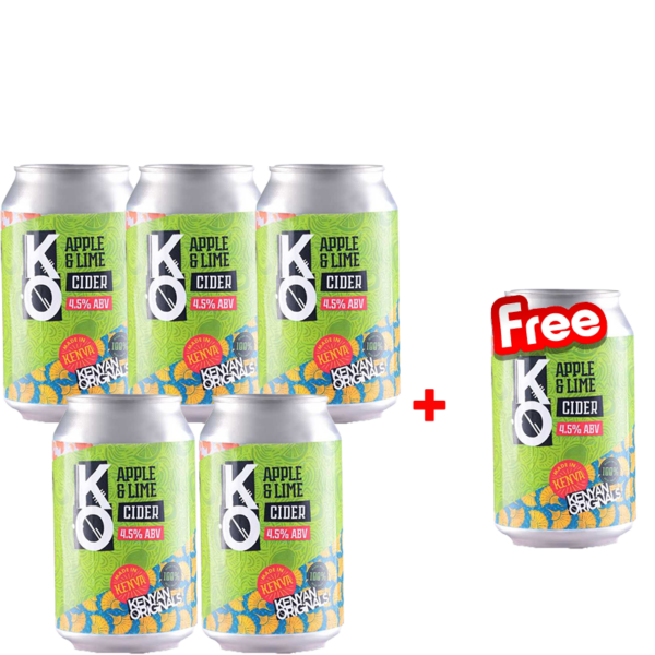 image (36) KO Cider Apple & Lime 5+1 Cans 330ml