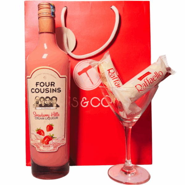 Four Cousins Strawberry Cream Liqueur Gift Pack Four Cousins Strawberry Cream Liqueur Gift Pack