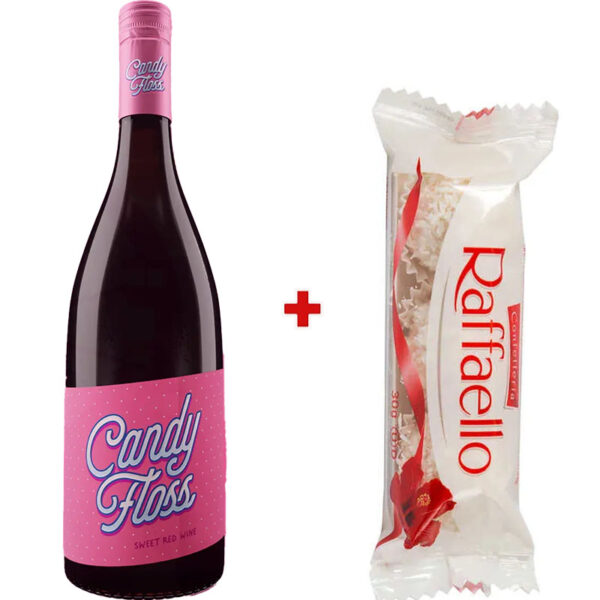 Candy floss sweet red+Raffaello 30g