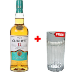 Glenlivet 12-Year-Old Double Oak 1L + 1 Free Glenlivet Gift Glass
