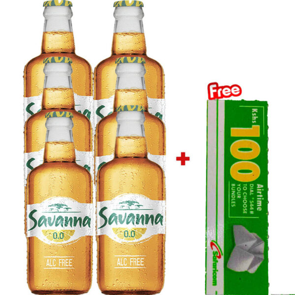 Savanna 0.0 Cider 6 Pack + Free Ksh100 Safaricom Airtime