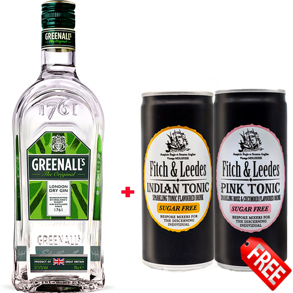 Greenalls London Dry Gin + 2x Free Fitch & Leedes Tonic Greenalls London Dry Gin + 2x Free Fitch & Leedes Tonic